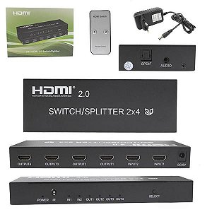 Distrib(g)hdmi 2x4 Spliter+switch Ativo