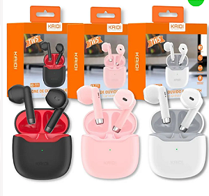 Fone(g)bluetooh Stereo 5.4 C/tws Kaidi Br/pt/ou Rosa