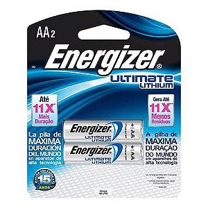 Pilha 1,5v Aaax2 Lithium L92 Energizer/par