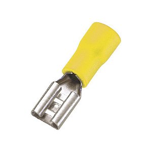 Terminal Faston Femea Pre Isol Amarelo  2,5mm F2770b