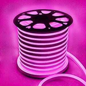 Fita Led Neon Rosa 1face 220v Ip67(c/10mts)