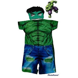 Fantasia Hulk Infantil + Máscara