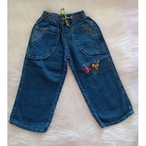 Calça Jeans Bebê Infantil Criança Menina