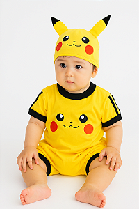 Fantasia Pikachu Pokémon Mesversário Bebê