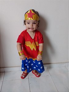 Fantasia Mulher Maravilha Infantil Super Heroina Menina