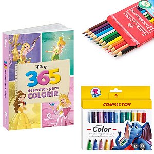 Livro De Pintar Personagens Disney Com 365 Desenhos Colorir