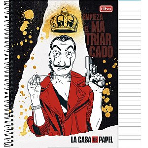 Caderno Espiral 1 Matéria 80fls CD La Casa de Papel 2022 Tilibra - Capa 3