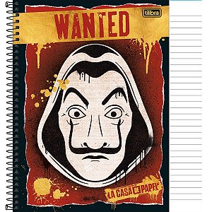 Caderno Espiral 1 Matéria 80fls CD La Casa de Papel 2022 Tilibra - Capa 2