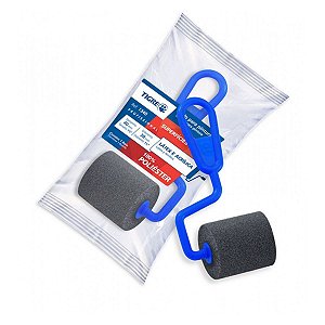 Rolo p/ Pintura Espuma 4cm Poliéster Cinza 1340 Tigre