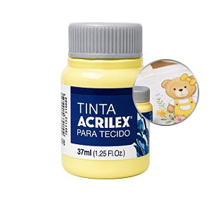 Tinta para Tecido 37ml Amarelo Bebê - Acrilex