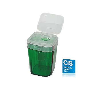 Apontador c/ depósito Retangular Verde 410 Cis