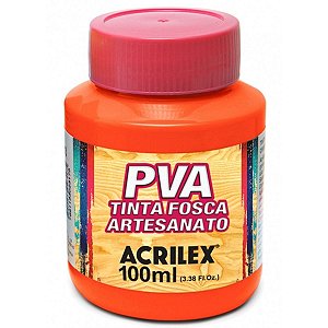Tinta Fosca p/ Artes PVA 100ml Laranja - Acrilex