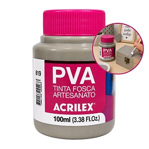 Tinta Fosca p/ Artes PVA 100ml Concreto - Acrilex