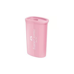 Apontador c/depósito Tons Pastéis Cor Rosa - Faber Castell