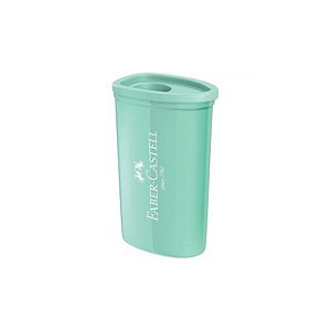 Apontador c/depósito Tons Pastéis Cor Verde - Faber Castell