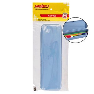 Estojo Plástico Plus Azul Pastel Maxcril