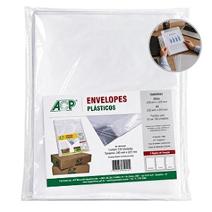 Envelope Plástico Ofício 4 Furos Fino 0,06 pacote 100un - ACP