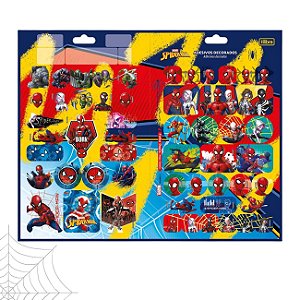 Cartela de Adesivo Duplo Spider Man Tilibra