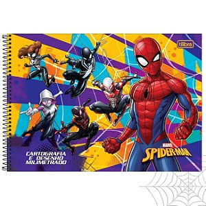 Caderno de Desenho Spider Man Homem Aranha  Capa Dura 2025 80fls Capa 2 Tilibra
