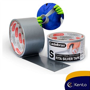 Fita Adesiva Multiuso Silver Tape Cinza 48X5m Adelbras