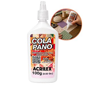 Cola Pano Acrilex 100g Cola para Tecido Patchwork Artesanato