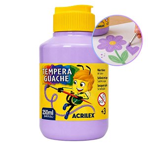 Tinta Tempera Guache 250ml Lilás - Acrilex