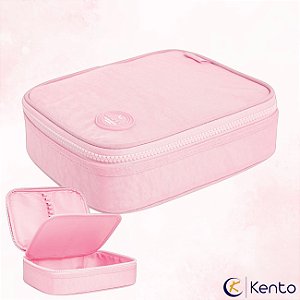 Estojo Escolar Box Happy Rosa Pastel - Tilibra