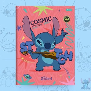 Caderno Brochura 80fls Capa Dura Stitch 2026 com Pauta Foroni