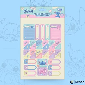 Cartela de Adesivo 6fls Stitch Disney Foroni