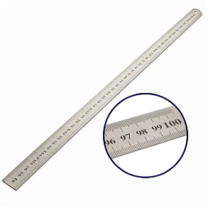 Régua de Aço Inox 1 Metro 100cm Maxcril