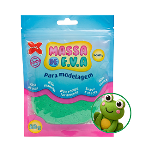 Massa EVA Make+ 50g Verde Foamy Macia Para Modelagem