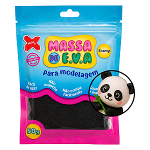 Massa EVA Make+ 50g Preta Foamy Macia Para Modelagem