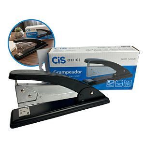 Grampeador Cis C-26 Preto Profissional Metal 25 Folhas Grampo 26/6