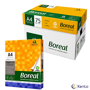 Papel Sulfite A4 75g Caixa com 10 Resmas de 500fls - Boreal