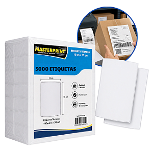 Etiqueta Térmica 10x15cm Masterprint Resma 5000 Unidades Alta Performance Logística