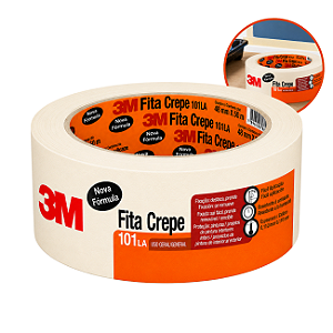 Fita Crepe 3M 101LA 48mm x 50m Alta Adesão Uso Profissional e Residencial
