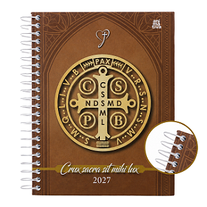 Agenda Anual 2027 Espiral 96 Folhas Diário da Fé Capa Dura 12,3x16,2cm Animativa