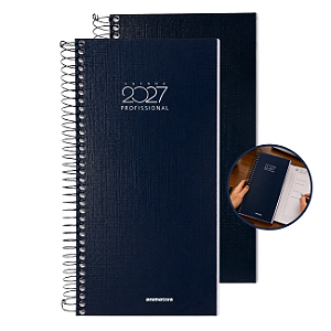 Agenda Profissional 2027 Capa Dura Espiral 204 Folhas São Domingos Animativa Executiva para Clínicas e Escritórios