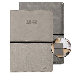 Agenda Executiva 2027 Buoss Prime Animativa Capa Sintética Premium 176 Folhas Planejamento Diário Profissional