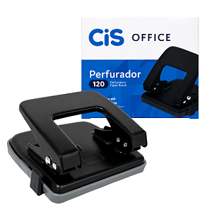 Perfurador de Papel Cis 120 Profissional 2 Furos Até 20 Folhas Metal