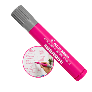Caneta Marcador Quadro Branco Rosa WBM-7 Recarregável Pilot Office