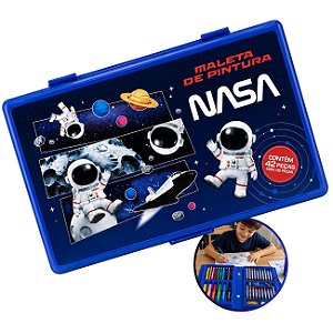 Maleta de Pintura Coleção NASA 42 Peças Infantil Escolar Tilibra
