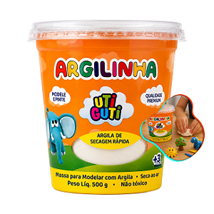 Massa de Modelar Argilinha 500g Escolar Uti Guti