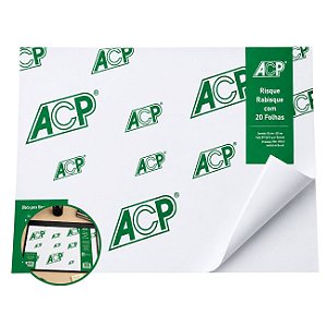 Bloco Refil para Pasta Risque Rabisque 20 Folhas Branco Liso 320mm x 440mm ACP
