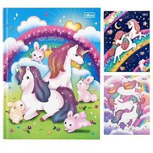 Caderno Brochura 80fls Capa Dura Blink Unicórnio Tilibra