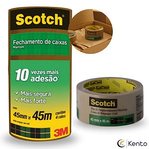 Fita Empacotamento Marrom 5802 45x45m Scotch Pct c/4 - 3M