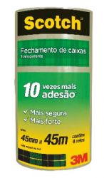Fita Empacotamento Transp 5802 45x45m Scotch Pct c/4 - 3M
