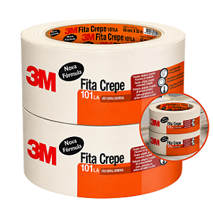 Fita Crepe 3M 101LA 48mm x 50m Pacote com 2 Rolos Alta Performance para Pintura e Uso Geral