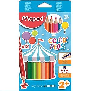 Lápis de Cor - 12 Cores Jumbo Triangular - Maped