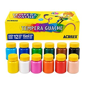 Tinta Guache 12 Cores 15ml Abelhinhas - Acrilex
